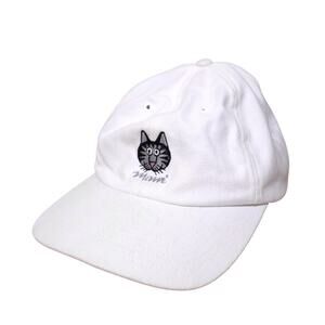 NWT Vintage B Kliban Cat Maui Hawaii Embroidered White Cotton Hat OSFM RARE